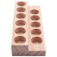 thumbnail image 4 of 5X 11 Holes Wooden Essential Oil Tray Handmade Natural Wood Display Rack Demonstration Station for 5-15Ml Bottles, 4 of 5