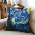 thumbnail image 4 of Blue Starry Sky Throw Pillow Covers Square Pillow Covers,Soft Pillow Cas Covers,linen Pillowcases Double-sided Printing for Sofa Couch Outdoor Decor,Pillow Case Set Of 2,16x16 Inches, 4 of 7