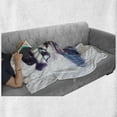 thumbnail image 6 of Funny Soft Flannel Fleece Throw Blanket, Vintage Hipster Panda with Bow Tie Dickie Hat Horn Rimmed Glasses Watercolor Style, Cozy Plush for Indoor and Outdoor Use, 50" x 70", Black Blue, by Ambesonne, 6 of 6