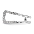 thumbnail image 3 of Solid 14k White Gold Lab Grown Diamond Geometric Fashion Ring Band Size 7.5 (.45 cttw.), 3 of 8