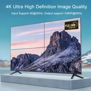 Video Wall Controller 2x2 HDMI/DVI 4K – Combine 4 TVs into One Display, Rotate, Extra Audio, IR Remote