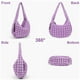 thumbnail image 5 of Bolsa acolchada Juoxeepy, grande, de nailon morado para mujer, 5 of 6