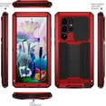 thumbnail image 3 of Case for Galaxy S23 Ultra,Military Grade 3 in 1 Metal Full-Body Rugged Kickstand Protective Case with Built-in Screen Protector Phone Case for Samsung Galaxy S23 Ultra 5G,6.8" 2023 (Red), 3 of 10