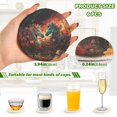thumbnail image 3 of Horses Flowers Clouds Dark 6 Pcs Drink Coasters with Holder Absorbent Coasters Woven Coasters for Drinks Table Desk Protection Home Decor, 3 of 7