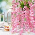 thumbnail image 5 of Wisteria Hanging Flowers, 3.6 Feet/Pcs Pink Wisteria Artificial Flowers, Fake Wisteria Flowers Garland, Hanging Wisteria Vines for Bedroom Wedding Home Party Wall Decoration, 5 of 5