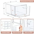 thumbnail image 3 of Sorbus 6 Pack Makeup Organizer - Clear Stackable Acrylic Drawer Plastic Storage Bins for Organization and Storage, 3 of 3