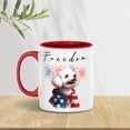 thumbnail image 2 of Freedom Bichon Frise on Independence Day 4th of July 11oz Accent Two-tone Mug Bichons Dog Lovers Gifts Idea Coffee Tea Cup - 01005, 2 of 5