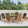 thumbnail image 1 of vidaXL Chaises de Jardin Inclinables avec Coussins 6 Pcs Bois Massif Teck, 1 of 5
