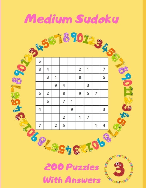 medium sudoku 200 puzzles with answers large print volume 3