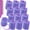 Purple, variant on LL 12 Pcs Jumbo Foam Sponge Hair Rollers 1.89 Inch Soft Sleeping Curlers Flexible Large Foam Rollers and Rat Tail Comb for Hair Styling(Blue)