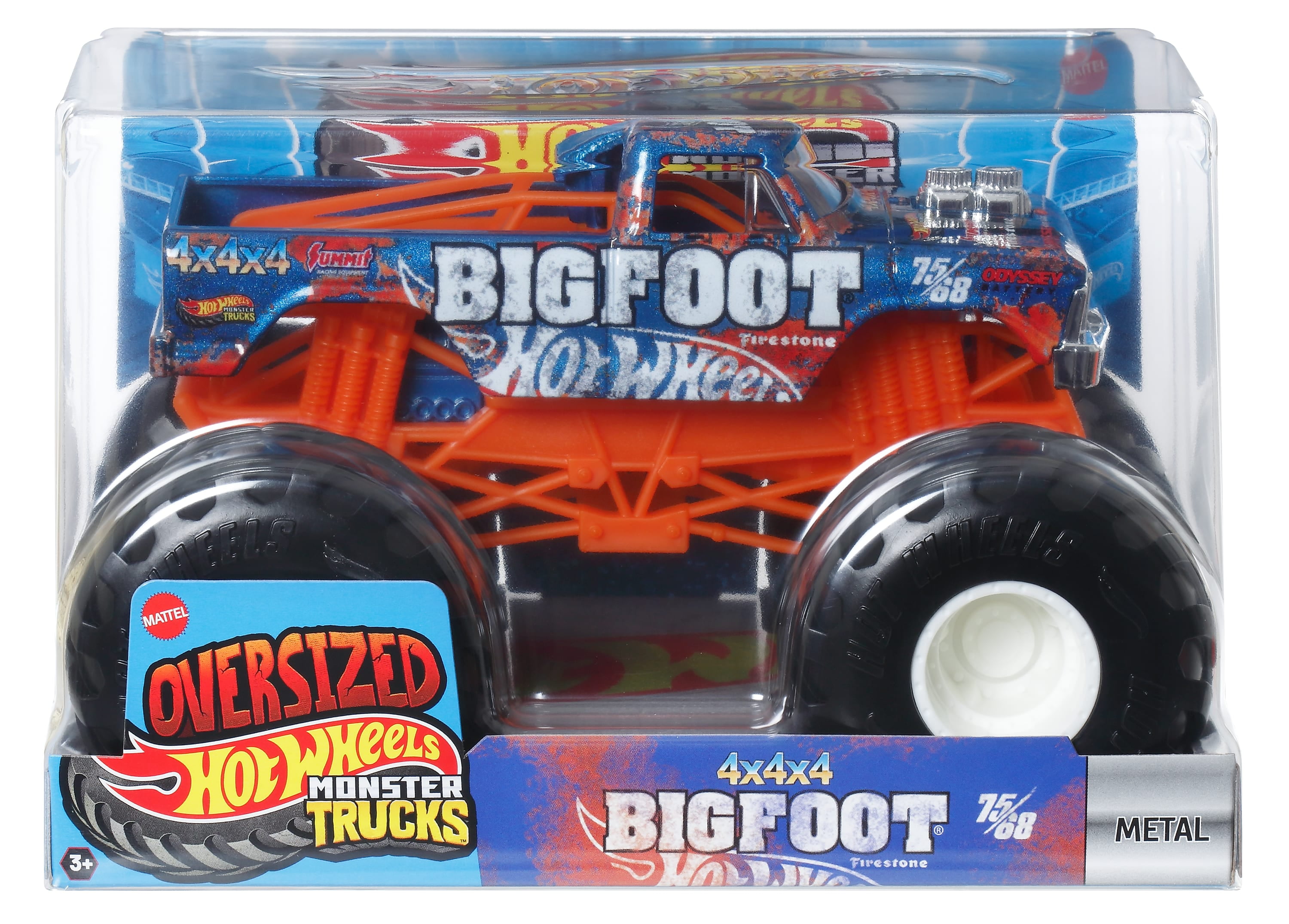 Hot Wheels Monster Trucks Camion surdimensionné Échelle1:24, Bigfoot