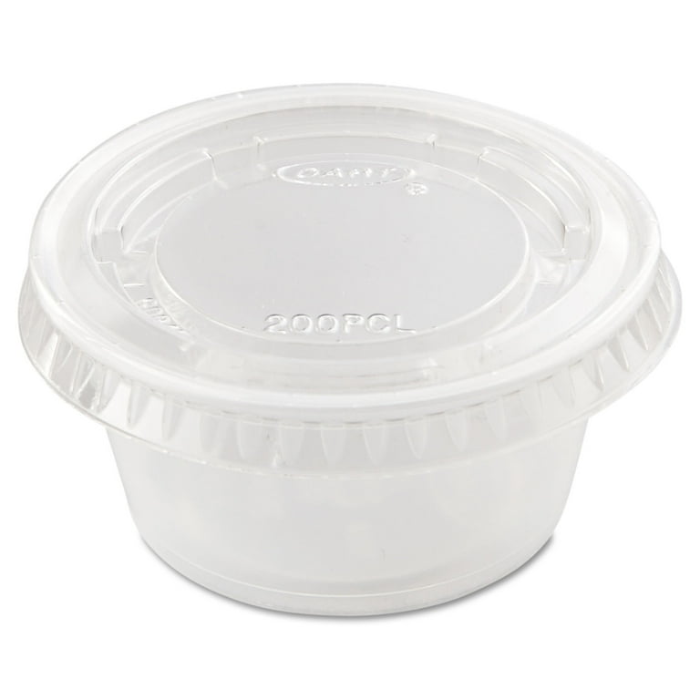 Comfy Package [Case of 1,000] 5.5 oz. Plastic Disposable Portion Cups with  Lids, Souffle Cups - clear