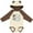 Natural & Brown w Ears, variant on Inktastic It's My 1st Easter with Cross and Flowers Boys or Girls Long Sleeve Baby Bodysuit