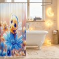 thumbnail image 3 of Erosebridal Dreamy Bug Bee Shower Curtain 72Wx78L,Boho Floral Bath Curtain,Blue Pink, 3 of 5