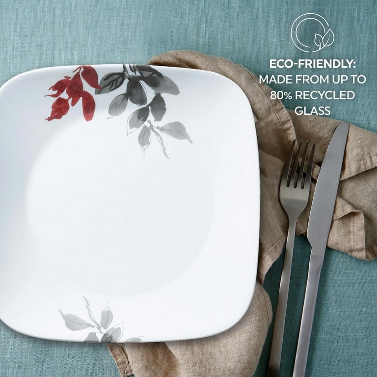 CORELLE - コレール☆16ピース☆アウトレット Amazon.com | CORELLE Square Kyoto Leaves 16-pc Set