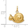 thumbnail image 3 of 14K Yellow Gold Hollow Satin & Polished Snail Charm Pendant, 3 of 7