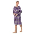 thumbnail image 3 of Aria Women’s Long Sleeve Strech Velour 44" Sleepwear Gown, Sizes S-4X, 3 of 5