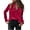 Red, variant on skpabo Womens elegant V-Neck button up velvet Jumper Sweatshirts Curved Hem Long Sleeve Tops Casual Loose Casual solid Print Round Neck Long Sleeve T-Shirt Loose Top size