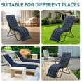 thumbnail image 6 of HioHa Chaise Lounge Cushion, 67x20x3 inch Rocking Chair Cushion with Ties and Top Cover, Patio Swing Bench Cushion Sofa Mat for Outdoor Indoor Furniture(Blue), 6 of 8