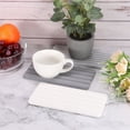 thumbnail image 4 of Uxcell Water Absorbent Diatomite Coasters,1 PCS 8.66" x 4.33" - Water Absorbing Stone Tray with Grooves (White), 4 of 5