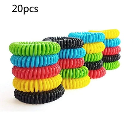 Mosquito Repellent Bracelets 20 pack Waterproof Bug Insect Protection No Deet Safe for Kids