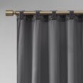 thumbnail image 2 of Room Darkening Poly Velvet Rod Pocket/Back Tab Curtain Panel Pair(2 Pcs Window Panels),Charcoal Polyester Household Supplies Décor Curtains, 2 of 10