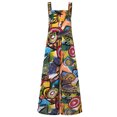 thumbnail image 2 of KOMOO Women's Plus Loose Overalls Ethnic Print Sleeveless Wide Leg Jumpsuit Pockets Rompers Pants, 2 of 6