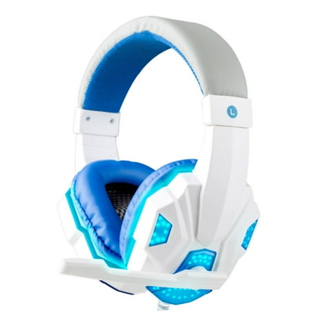 Voip Stereo Microphone Mic Headset - White 3.5Mm Cool Surround Stereo Gaming Headset Headband Headphone With Mic For Pc