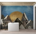 thumbnail image 5 of Abstract Wallpaper Wall Mural - Geometric Mountain Sunset, 5 of 5