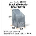 thumbnail image 5 of Classic Accessories Vera Bradley by   Water-Resistant Stackable Patio Chair Cover, 26 x 34 x 45 Inch, Rain Forest Toile Gray, 5 of 6