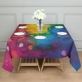 thumbnail image 3 of Colorful Abstract Pattern Square Tablecloth,Waterproof Square Table Cover,Wipeable Spillproof Washable Table Cover for Home Kitchen Party Decor 52"x52"(132x132cm), 3 of 6