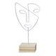 thumbnail image 2 of Expositor de joyas, escultura de contorno facial, estatua de rostro de mujer, sombrero abstracto de metal Blanco, 2 of 9