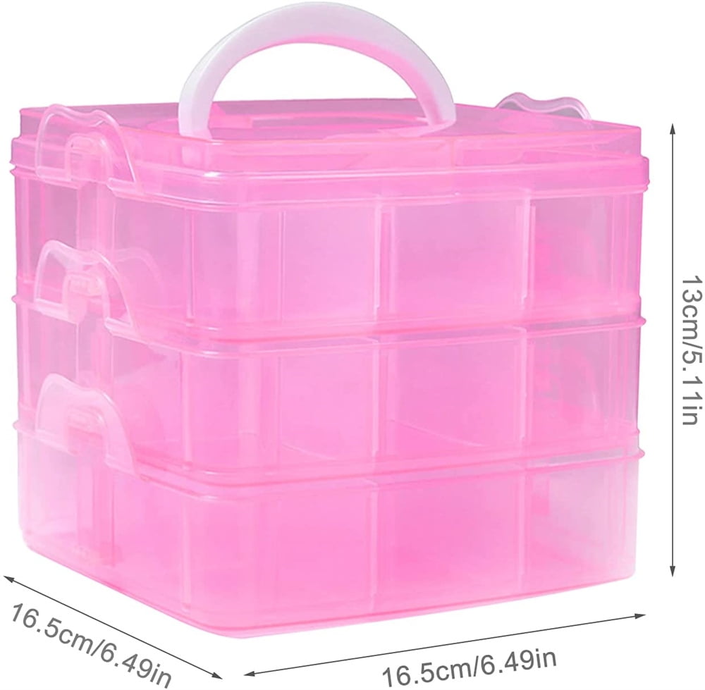 Craft Box Art Box 3 Layers Plastic Portable Storage Box with Handle Nail  Sewing Organizer Pink Tool Box Hair Supply Storage - China Plastic Storage  Box and Organizer Box price