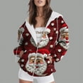 thumbnail image 2 of Towmus Zip Up Hoodie Women Oversize Hooded Sweatshirt, Causal Pullover Tops Fall Winter Drawstring Hoodies with Pockets, 2 of 6