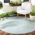 thumbnail image 2 of SAFAVIEH Courtyard Blair Geometric Indoor/Outdoor Area Rug, 5'3" x 5'3" Round, Light Blue/Light Grey, 2 of 9