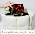 thumbnail image 6 of Cherry Velvet Earring Organizer Jewelry Box with Removable Compartment - Portable Velvet Jewelry Organizer - Gift-ready Jewelry Boxes, 6 of 7
