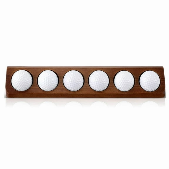 Wooden Golf Ball Display Case 6 Standard Size Wall Mount Stand Holder pwm25