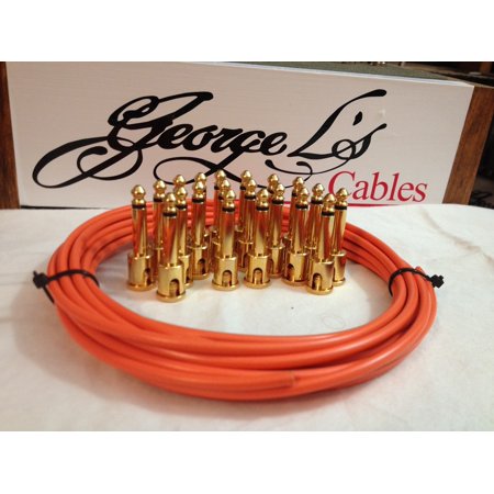 George L 155 Pedalboard Effects Cable Kit XL .155 Orange / GOLD - 20/20