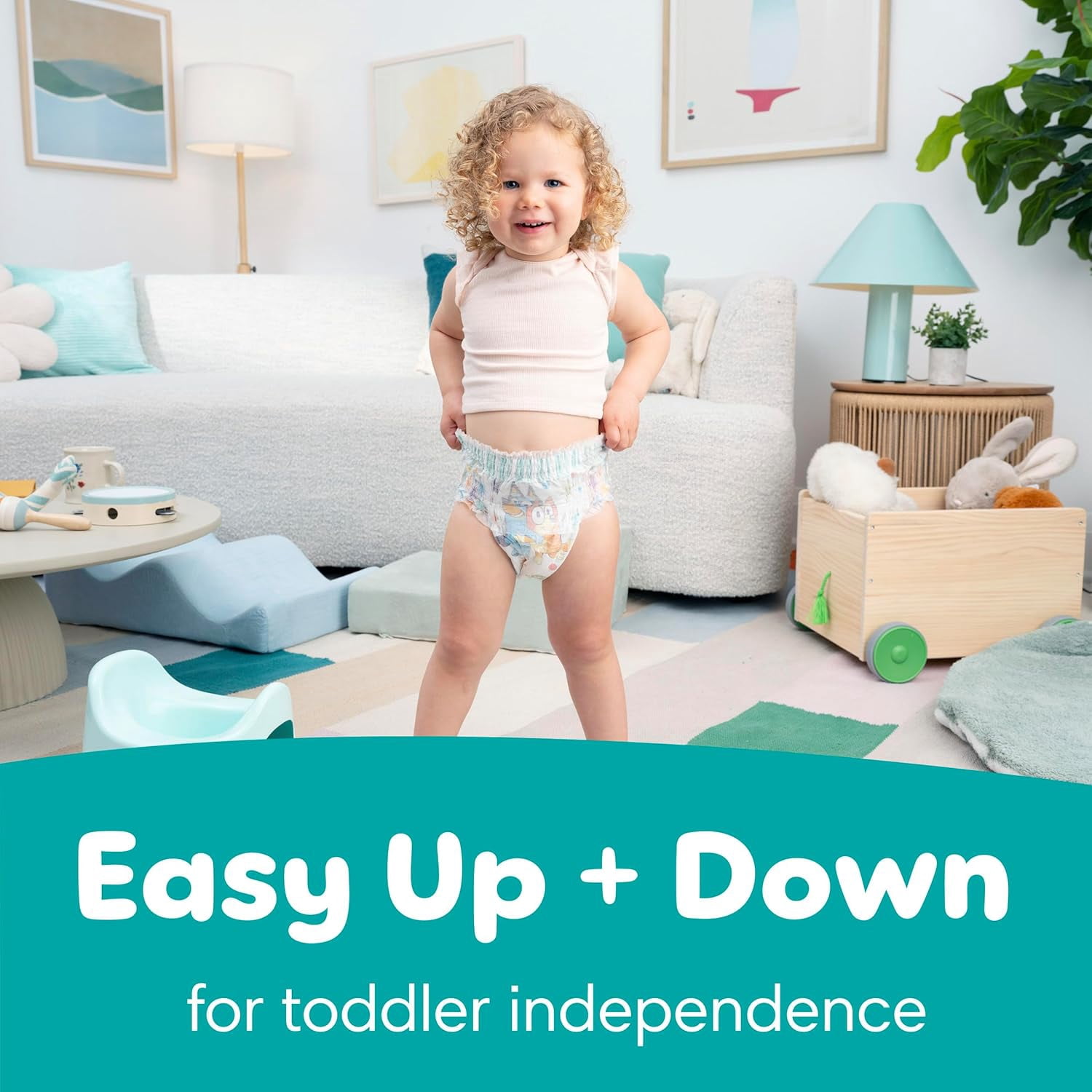 Pampers Training Pants - Easy Ups Boys & Girls Bluey - Size 2T-3T, 25 Count, Children's Potty Underwear (2 Pack)
