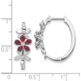 thumbnail image 2 of 14K White Gold Diamond And Ruby Earrings (22 X 19) Made In India em4044-ru-006-wa, 2 of 5