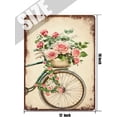 thumbnail image 5 of Floral Bicycle Vintage Aluminum Sign, Vintage Bike Art, Flower Basket Farmhouse Decor, Garden Signs Outdoor Metal, Spring Bike with Flower Funny Tin Sign Farmhouse Decor 12x16 Inches, 5 of 6