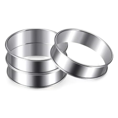

10 Pcs Double Rolled Tart Rings Stainless Steel Muffin Rings Crumpet Rings Round Tart Rings Food