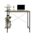 thumbnail image 3 of Damaris Side Storage Student Desk, Golden Oak, 3 of 9