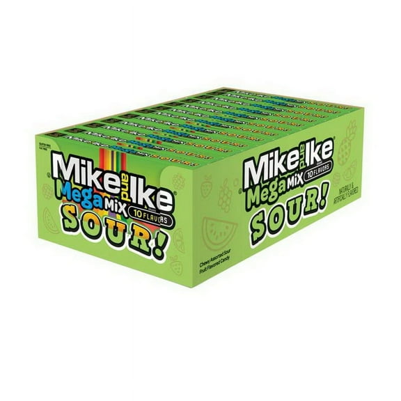 MIKE & IKE Mega Mix Sour Theater Box, 5 oz, 12 Count