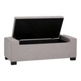 thumbnail image 2 of Simpli Home Laredo Large - Pouf de Banc - Rectangulaire - Bois, Mousse, Contreplaqué, Tissu Lin - Nuage Gris, 2 of 7