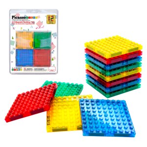 PICASSO TILES Magnetic Brick Tiles Expansion Pack, 12 Pieces