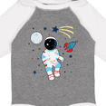 thumbnail image 4 of Inktastic Astronaut the Moon Spaceship and Shooting Star for Light Colors Boys or Girls Long Sleeve Baby Bodysuit, 4 of 5