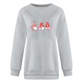 thumbnail image 4 of Pompotops Chemises d'Été pour Femmes Col Rond Manches Longues Hauts Imprimés Blouse Régulière Liquidation, 4 of 4