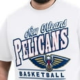 thumbnail image 5 of Men's G-III Sports by Carl Banks White New Orleans Pelicans Adaptive Headliner T-Shirt, 5 of 6