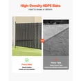 thumbnail image 3 of VEVOR Bottom Locking Privacy Slats, Double-Wall Vertical Bottom-Locking Slats with Wings for Chain-Link Fence,High-Density HDPE Chain Link Slats Ideally Fit 6' High Fence for Garden and Farm(Black), 3 of 9